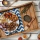 Honey, Thyme Chicken, Halloumi Cheese and Peach Kabobs