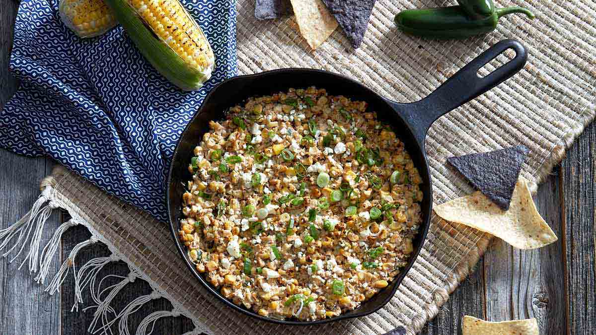 Trempette de maïs grillé à la mexicaine